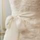 Bridal Sash - Romantic Luxe Grosgrain Ribbon Sash - Wedding Sashes - Softest Ivory -  Bridal Belt