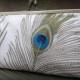 Embroidered Peacock Clutch- (IVORY Wedding Clutch)   Formal Clutch