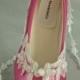 Flat Wedding Shoes, 200 COLORS, or Hot pink, White, Ivory, Vintage Lace