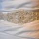Bridal Sash, Beaded Sash Wedding Dress Sash, Rhinestone Sash, Rhinestone and Pearls Sash Belt Crystals and Satin Tie. A Beautiful Sash