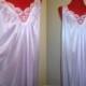 Vintage Nightgown Medium Lilac Color Satin Slip Lace Trim Lingerie Night Shirt Pijamas Sleepwear Bridal Wedding Retro Style Apparel Bedroom