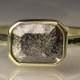 Rose Cut  Diamond Slice Engagement Ring - 18k and 14k Yellow Gold