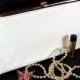 Vintage Andé Patent Leather Handbag, Ivory Clutch Convertible Evening Bag, Hollywood Regency, Fashion Accessory, Wedding, Bridal