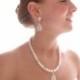 Pearl Bridal Necklace - Rhinestone Bridal - Bridal Necklace -  Crystal Bridal Jewelry - Wedding Jewelry - Rhinestone Crystal - Vintage Style