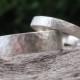 matching wedding bands engagement ring set sterling silver hammered wedding rings - 5mm & 3mm - made to order - handmade jewelry - men women