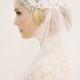 Blush Lace Bridal Wedding Veil, Juliet Cap, Pink Bridal Cap Veil, Bridal Illusion Tulle, Style: Sweet as Pie #1512