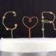 Personalized Wedding Cake Topper Initials with Heart or Monogram in Any Colors
