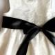 Lace Flower Girl dress with  sash and a bow,  Size XXS --L , Age 1- 24 month