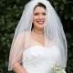 Custom Handmade 1 Tier Elbow  Wedding Veil Bridal With a Rhinestone Edge