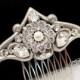 Vintage bridal hair comb, Swarovski crystal wedding hair comb, Rhinestone hair comb, Bridal hair accessories