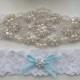 Wedding Garter Set, Bridal Garter, White Lace Garter, Vintage Lace Garter - Style L225