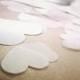 Pure White Heart Confetti Tissue Confetti Biodegradable Purple Wedding Decor