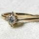 Vintage Antique Engagement Ring, 18K Engagement Ring Diamond Ring Deco18K Rose Gold Ring