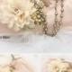 Bridal Clutch Wedding Clutch Vintage Inspired Purse in Blush, Champagne, Tan, Gold and Ivory with Ostrich Feathers, Brooch and Pearls