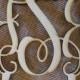 Wooden Monogram Cake Topper - Unpainted Vine Script Cake Topper - Ready To Paint Or Use As Is - Birthday Cake Topper - Wedding Cake Topper
