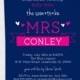 Printable Bridal Shower Invitation Soon to be MRS Sweet Banner Pick Your Color, Custom, Personalized DIY Digital File