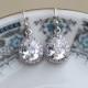 Silver Crystal Earrings Teardrop Clear Jewelry Bridesmaid Earrings Bridal Earrings Crystal Wedding Earrings Bridesmaid Jewelry Wedding Gift