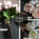 Real Touch Peony Bridal Bouquet Artificial Posy Flowers Home Decor in White/Pink, bridesmaid bouquets