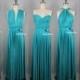 Weddings Wrap Infinity Convertible Dress Full Length Turquoise Evening Party Formal Bridesmaid Dress