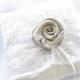 SALE Wedding ring pillow, bridal ring pillow, flower ring pillow