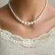 Pearl Necklace, Bridal Pearl Necklace, Vintage Style Necklace, While pearl necklace, dark knight necklace, Bridesmaids Gifts, bridal party