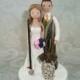 Personalized Fishing/ Hunting Theme Wedding Cake Topper
