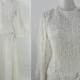 Vintage Wedding Dress - White - 1960 - Bohemian -Boho - Ribbon Chiffon Dress - Wedding Gown - Bridal - Flutter Sleeves - Long Sleeves - 1970