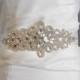 SALE    Bridal Sash, A Burst of Crystals Marquis And  Brilliant Oval Crystals Sash Wedding Dress Sash, Rhinestone Sash Satin Tie