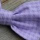 Boy's Soft Purple Houndstooth Bow Tie - clip on