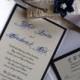 Navy Blue Wedding Invitation - "Blue de Chanel "