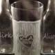 Wedding Sand Unity  Set - Rustic Personalized for the Bride and Groom -  Custom Etched Glass