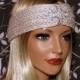 Knit Headband, Womens Beaded Embellished Winter Headbands, Bohemian Ear Warmer, Boho Elegant Formal Wedding Bridesmaid Gift for Her