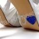 I Do Shoe Stickers - COBALT BLUE HEART I Do Wedding Shoe Stickers - Rhinestone I Do Shoe Decals for your Bridal Shoes