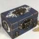 Engagement Ring Box - The Kraken Treasure Chest - Nautical Wedding - Ring Bearer Box - Octopus Box in Dark Blue