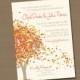 Fall Autumn Engagement Party, Couple's Bridal shower, Fall Wedding Autumn Harvest Thanksgiving Invitation - PRINTABLE DIGITAL FILE - 5x7