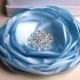 Light Blue Wedding Flower Hair Clip - Blue Hair Accessory - Flower Hair Piece - Blue Bridal Accessory
