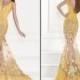 Bright Mermaid Yellow Sexy Evening Dresses Applique Satin 2015 Tarik Ediz Party Formal Dresses For Woman Red Carpet Prom Gowns Dress Custom Online with $111.27/Piece on Hjklp88's Store 