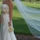 Single layer Chapel style wedding veil  white, ivory or diamond