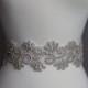18 in to 36 in beaded rhinestone applique, trim, bridal sash, wedding sash, bridal headband, wedding headband,  bridal belt, rhinestone belt