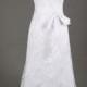 Elegant White Halter Sash Belt Lace Long Wedding Dress/Beach Bridal Dress/Plus Size Wedding Gown/Lace Halter Wedding Dress DH300