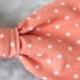 Pink Coral Polka Dot Bow tie - clip on, pre-tied with strap or self tying - ring bearer outfit or groomsmen attire