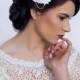 Mini Lace Bridal Head Piece with Rhinestone - Lace Wedding Hair Pin - Wedding Hair Accessories