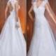 Luxury Vestido De Noivas V-Neck Backless 2014 New Arrival Tulle Applique Beaded A-Line Wedding Dresses Via Sposa Detachable Bridal Gown, $124.61 