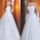 Best-selling Strapless Vestido De Noivas 2014 New Arrival Tulle Applique Beaded A-Line Wedding Dresses Via Sposa Detachable Bridal Gown, $124.61 