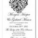 Printable Wedding Invitation "Heart" DIY Wedding Invitations-INSTANT DOWNLOAD-Heart Wedding-Modern Wedding-Microsoft Word