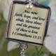 Christian Themed Wedding Bouquet Charm with Memorial Photo