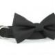 Wedding dog collar-Black Tuexdo Dog Collars with bow tie set  (Mini,X-Small,Small,Medium ,Large or X-Large Size)- Adjustable