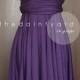 Short Straight Hem Grape Bridesmaid Convertible Dress Infinity Multiway Wrap Dress