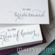 To My Bridesmaid, Maid of Honor, Wedding Party Wedding Thank You Cards- Thank You Bridesmaid Card, Matron of Honor (Set of 7) CS01