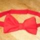 Formal  Solid Red Dog Bowtie Available in Toy, Small, Medium, Large and XLarge